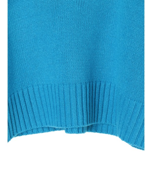 Green　Parks（グリーンパークス）の「厚みショート丈Vネックプルオーバー＊（ニット/セーター・レディース・ブルー/オレンジ/グレー/ブラック/アイボリー・FREE）」の8枚目の写真