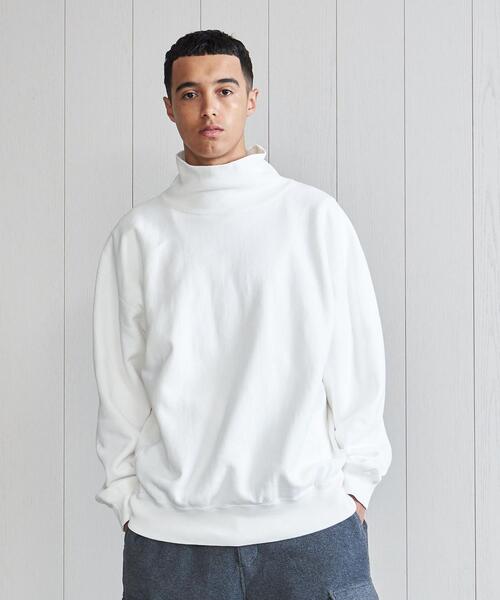H BEAUTY&YOUTH UNITED ARROWS(エイチビューティーアンドユースユナイテッドアローズ)の「<H>SWEAT MOCK NECK PULLOVER/カットソー(スウェット・メンズ・ホワイト/グレー・S/M/L)」の2枚目の写真