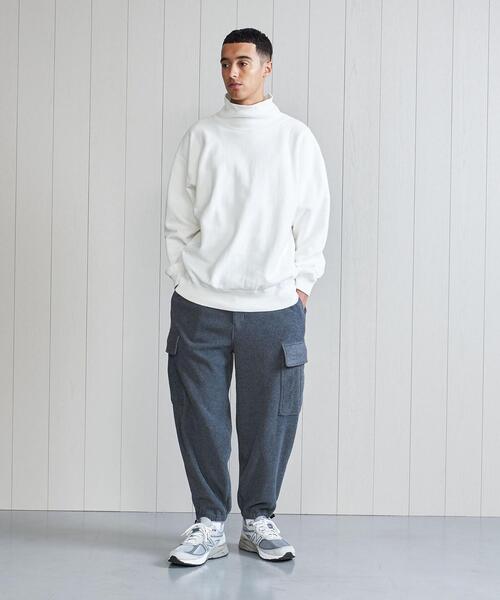 H BEAUTY&YOUTH UNITED ARROWS(エイチビューティーアンドユースユナイテッドアローズ)の「<H>SWEAT MOCK NECK PULLOVER/カットソー(スウェット・メンズ・ホワイト/グレー・S/M/L)」の7枚目の写真
