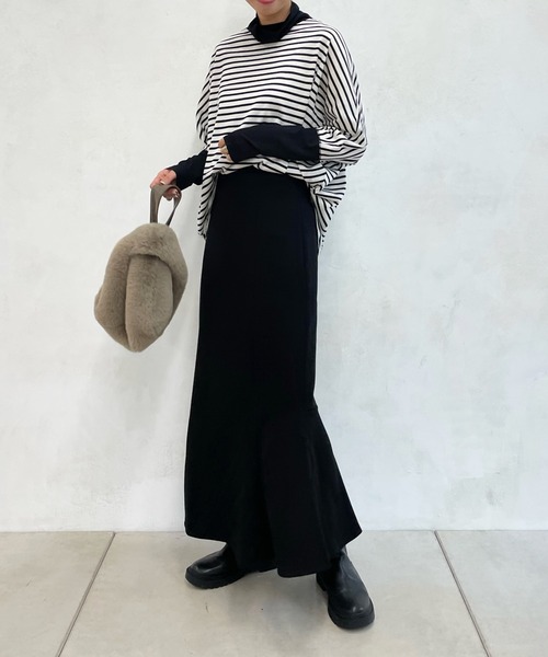 DouDou(ドゥドゥ)の「【WEB限定】カットマーメイド切替スカート(スカート・レディース・ブラック/ベージュ/ライトベージュ・38/36)」の11枚目の写真