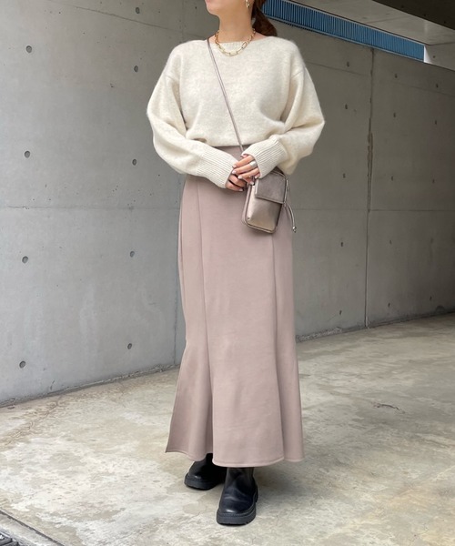 DouDou(ドゥドゥ)の「【WEB限定】カットマーメイド切替スカート(スカート・レディース・ブラック/ベージュ/ライトベージュ・38/36)」の12枚目の写真