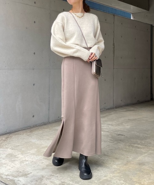 DouDou(ドゥドゥ)の「【WEB限定】カットマーメイド切替スカート(スカート・レディース・ブラック/ベージュ/ライトベージュ・38/36)」の9枚目の写真