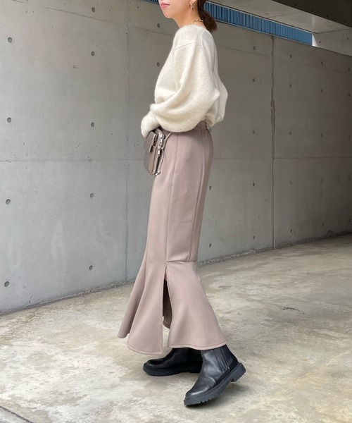 DouDou(ドゥドゥ)の「【WEB限定】カットマーメイド切替スカート(スカート・レディース・ブラック/ベージュ/ライトベージュ・38/36)」の20枚目の写真