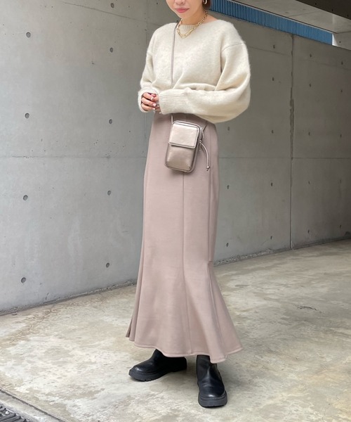 DouDou(ドゥドゥ)の「【WEB限定】カットマーメイド切替スカート(スカート・レディース・ブラック/ベージュ/ライトベージュ・38/36)」の16枚目の写真