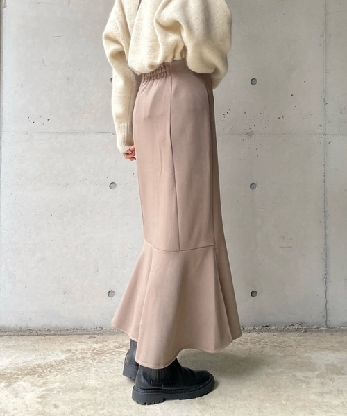 DouDou(ドゥドゥ)の「【WEB限定】カットマーメイド切替スカート(スカート・レディース・ブラック/ベージュ/ライトベージュ・38/36)」の13枚目の写真