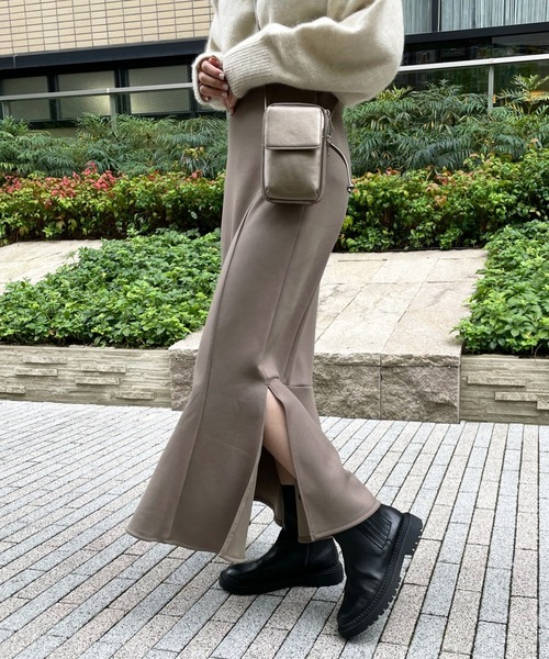 DouDou(ドゥドゥ)の「【WEB限定】カットマーメイド切替スカート(スカート・レディース・ブラック/ベージュ/ライトベージュ・38/36)」の7枚目の写真