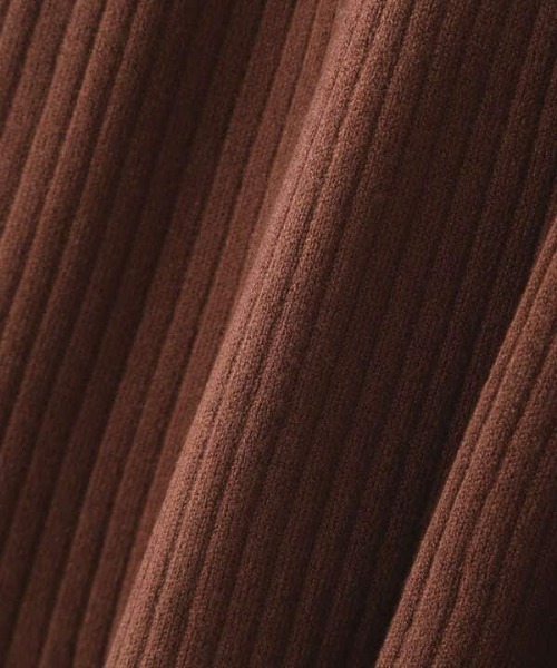 N.（N. Natural Beauty Basic）（エヌエヌナチュラルビューティーベーシック）の「◆ボトルネックパワーショルダーニットセットアップ（ワンピース・レディース・モカ/グリーン/クリーム・MEDIUM）」の16枚目の写真