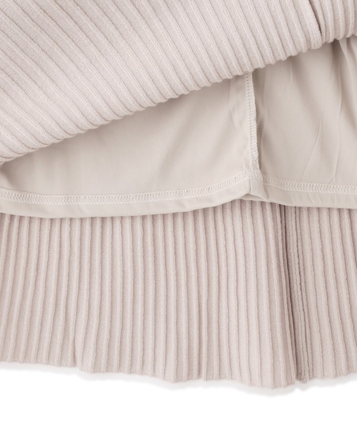 N.（N. Natural Beauty Basic）（エヌエヌナチュラルビューティーベーシック）の「◆ボトルネックパワーショルダーニットセットアップ（ワンピース・レディース・モカ/グリーン/クリーム・MEDIUM）」の22枚目の写真