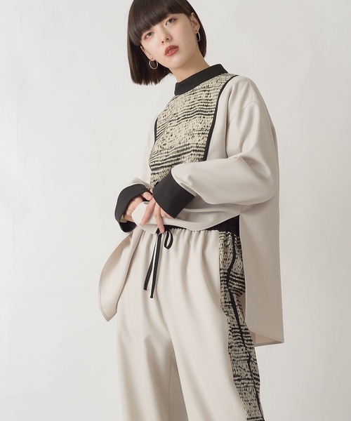 La SRIC(ラスリック)の「La SRIC / ボタンスリーブBL【セットアップ可】(シャツ/ブラウス・レディース・ブラック/グレー系その他・38)」の8枚目の写真