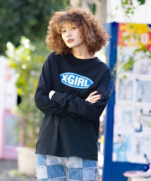 X-girl | BASIC OVAL LOGO L/S TEE(Tシャツ/カットソー)