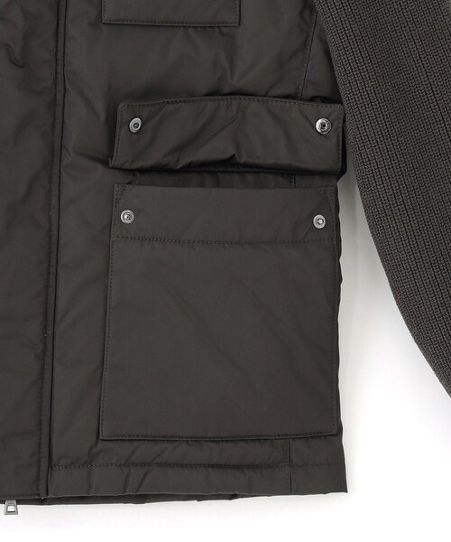 EPOCA UOMO(エポカウォモ)の「ニットコンビダウンブルゾン(ダウンジャケット/コート・メンズ・カーキ/ブラック・48/46)」の7枚目の写真