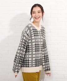SHOO・LA・RUE | チェック柄ニットプルオーバー(ニット/セーター)
