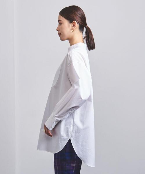 UNITED ARROWS（ユナイテッドアローズ）の「＜UNITED ARROWS＞C コンビ シャツ G（シャツ/ブラウス・レディース・ホワイト/ネイビー・FREE）」の3枚目の写真