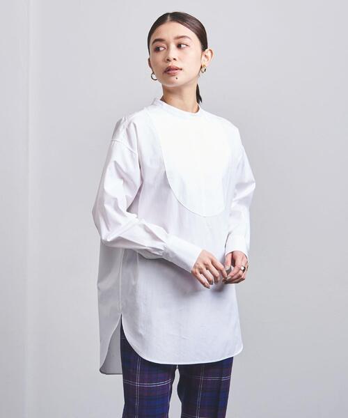 UNITED ARROWS（ユナイテッドアローズ）の「＜UNITED ARROWS＞C コンビ シャツ G（シャツ/ブラウス・レディース・ホワイト/ネイビー・FREE）」の5枚目の写真