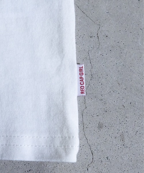Red Cap Girl(レッドキャプガール)の「【a-r】〔Red Cap Girl/レッドキャップガール〕天竺 スリーブプリント "RED CAP GIRLS"L/S Tシャツ(Tシャツ/カットソー・メンズ・ホワイト/グリーン/ブラック・LARGE/MEDIUM)」の8枚目の写真