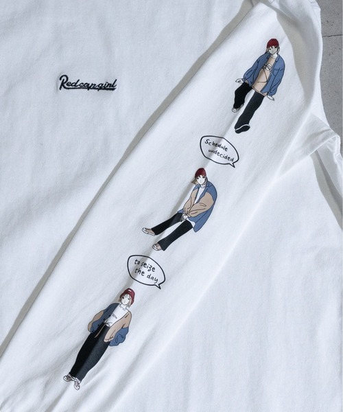 Red Cap Girl(レッドキャプガール)の「【a-r】〔Red Cap Girl/レッドキャップガール〕天竺 スリーブプリント "RED CAP GIRLS"L/S Tシャツ(Tシャツ/カットソー・メンズ・ホワイト/グリーン/ブラック・LARGE/MEDIUM)」の9枚目の写真