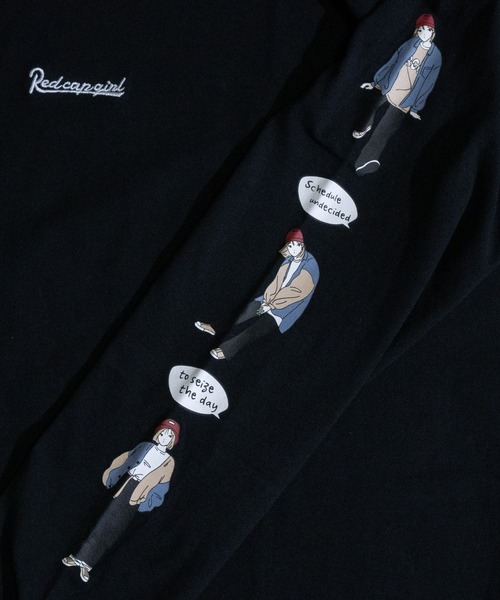Red Cap Girl(レッドキャプガール)の「【a-r】〔Red Cap Girl/レッドキャップガール〕天竺 スリーブプリント "RED CAP GIRLS"L/S Tシャツ(Tシャツ/カットソー・メンズ・ホワイト/グリーン/ブラック・LARGE/MEDIUM)」の13枚目の写真