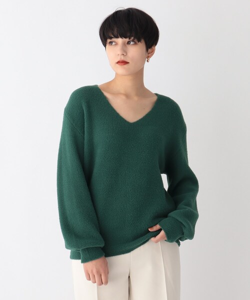 AG by aquagirl(エージーバイアクアガール)の「◆ミニナイロンフェザーVネックニット【WEB限定サイズ】(ニット/セーター・レディース・オフホワイト/ブラウン系/ダークグリーン/グレー・40/38/36)」の19枚目の写真