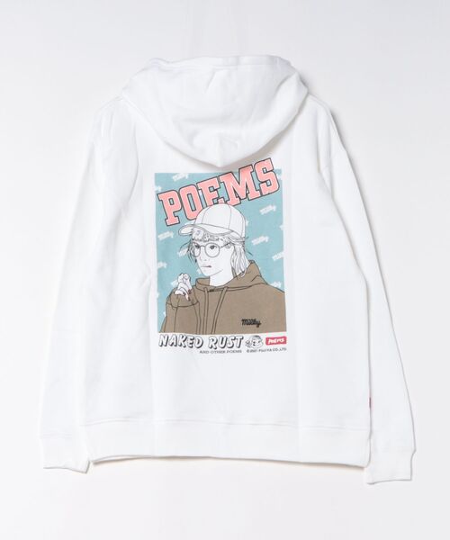 Naked Rust and other POEMS（ネイキッドラストアンドアザーポエムス）の「/POEMS x FUJIYA/バックプリント　プルパーカー（パーカー・レディース・ホワイト/ブラック/ベージュ・MEDIUM/LARGE）」の16枚目の写真