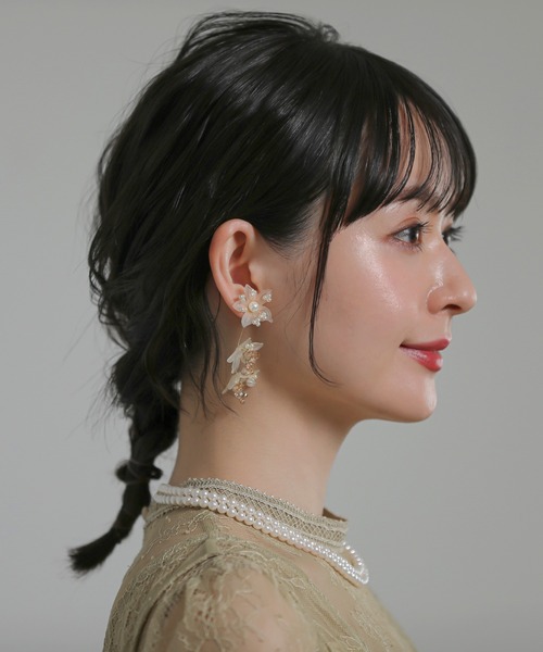 2150円 ピアス ゴージャス上品 あじさい ウエディング フォーマルカントリー 2150円 ピアス ゴージャス上品 あじさい ウエディング フォーマル