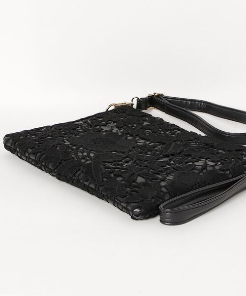 BLACK JACKALL CROWN(ブラックジャッカルクラウン)の「BLACK JACKALL CROWN レース 2WAY クラッチバッグ スクエアショルダー(クラッチバッグ・レディース・ブラック・FREE)」の3枚目の写真