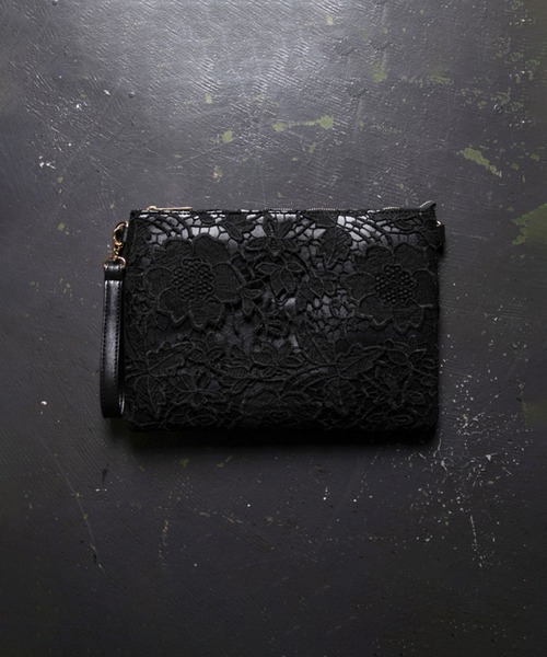 BLACK JACKALL CROWN(ブラックジャッカルクラウン)の「BLACK JACKALL CROWN レース 2WAY クラッチバッグ スクエアショルダー(クラッチバッグ・レディース・ブラック・FREE)」の7枚目の写真
