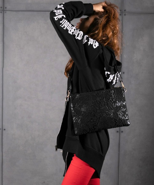 BLACK JACKALL CROWN(ブラックジャッカルクラウン)の「BLACK JACKALL CROWN レース 2WAY クラッチバッグ スクエアショルダー(クラッチバッグ・レディース・ブラック・FREE)」の17枚目の写真