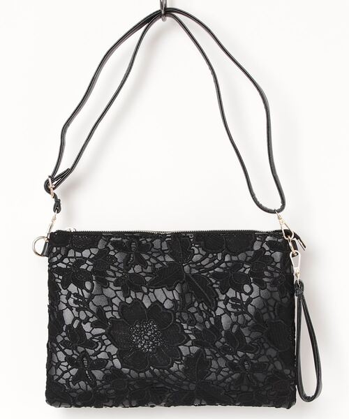 BLACK JACKALL CROWN(ブラックジャッカルクラウン)の「BLACK JACKALL CROWN レース 2WAY クラッチバッグ スクエアショルダー(クラッチバッグ・レディース・ブラック・FREE)」の20枚目の写真