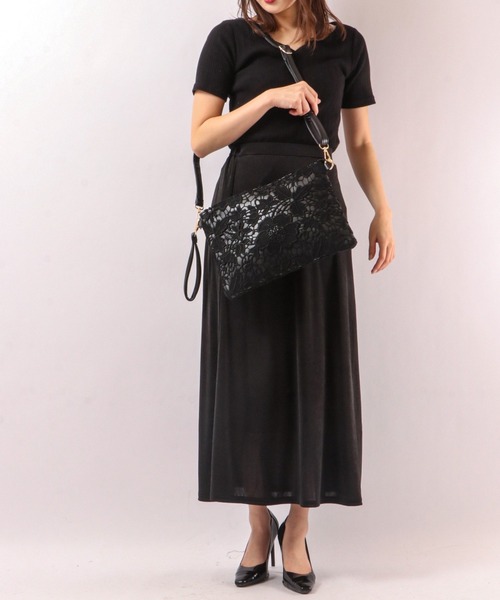 BLACK JACKALL CROWN(ブラックジャッカルクラウン)の「BLACK JACKALL CROWN レース 2WAY クラッチバッグ スクエアショルダー(クラッチバッグ・レディース・ブラック・FREE)」の19枚目の写真