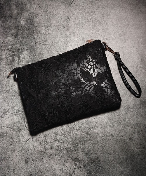 セール Black Jackall Crown Puレザー レース 2way クラッチバッグ スクエアショルダー クラッチバッグ Black Jackall Crown ブラックジャッカルクラウン のファッション通販 Zozotown