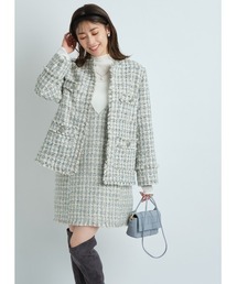 新品Apuweiser-richeツイードジャンスカ ツイードワンピース　Ｓ ラップツイードジャンスカ（ワンピース）｜Apuweiser-riche