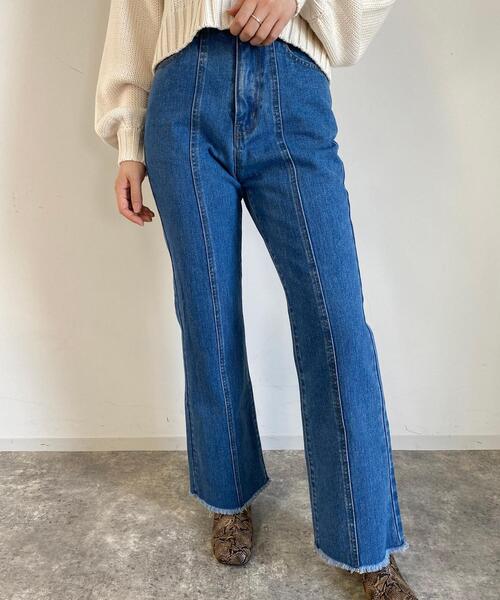 MLI'A（エムリア）の「デニム／フレアパンツ／A（デニムパンツ・レディース・グレー/ブラック/インディゴブルー/ブラウン/ブルー系その他/ブルー系その他5・M/S）」の9枚目の写真