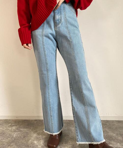 MLI'A（エムリア）の「デニム／フレアパンツ／A（デニムパンツ・レディース・グレー/ブラック/インディゴブルー/ブラウン/ブルー系その他/ブルー系その他5・M/S）」の10枚目の写真