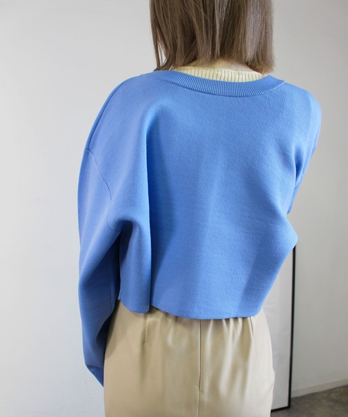 MLI'A（エムリア）の「スナップボタンニットカーディガン（カーディガン/ボレロ・レディース・グリーン/アイボリー/イエロー/レッド/ライトグリーン/サックスブルー/ピンク/ブラック・M）」の18枚目の写真