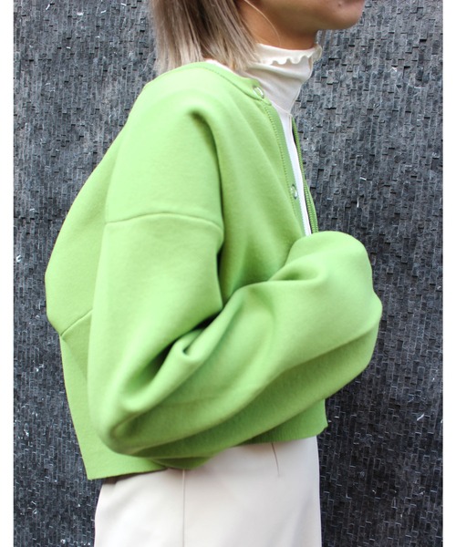 MLI'A（エムリア）の「スナップボタンニットカーディガン（カーディガン/ボレロ・レディース・グリーン/アイボリー/イエロー/レッド/ライトグリーン/サックスブルー/ピンク/ブラック・M）」の11枚目の写真