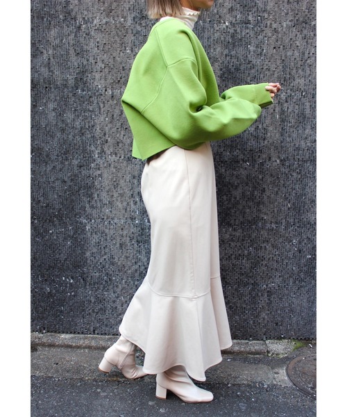 MLI'A（エムリア）の「スナップボタンニットカーディガン（カーディガン/ボレロ・レディース・グリーン/アイボリー/イエロー/レッド/ライトグリーン/サックスブルー/ピンク/ブラック・M）」の17枚目の写真