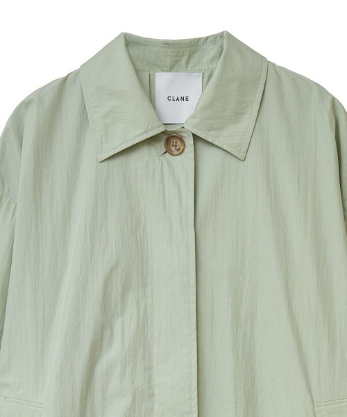 CLANE（クラネ）の「BACK FRILL SINGLE  COAT（トレンチコート・レディース・ミント/アイボリー・2/1）」の12枚目の写真