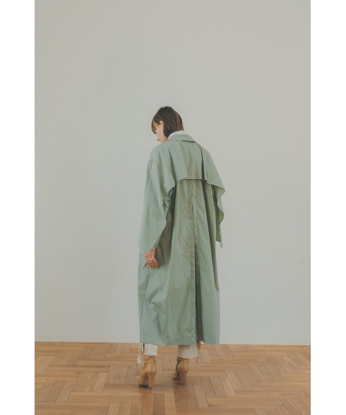 CLANE（クラネ）の「BACK FRILL SINGLE  COAT（トレンチコート・レディース・ミント/アイボリー・2/1）」の5枚目の写真