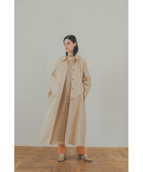 CLANE（クラネ）の「BACK FRILL SINGLE  COAT（トレンチコート・レディース・ミント/アイボリー・2/1）」の16枚目の写真