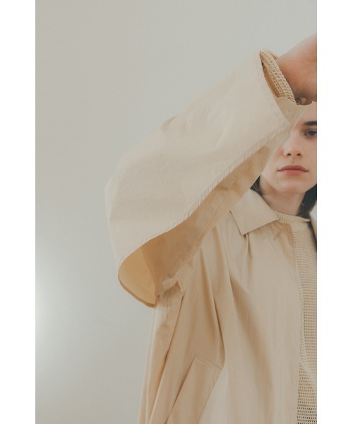 CLANE（クラネ）の「BACK FRILL SINGLE  COAT（トレンチコート・レディース・ミント/アイボリー・2/1）」の21枚目の写真