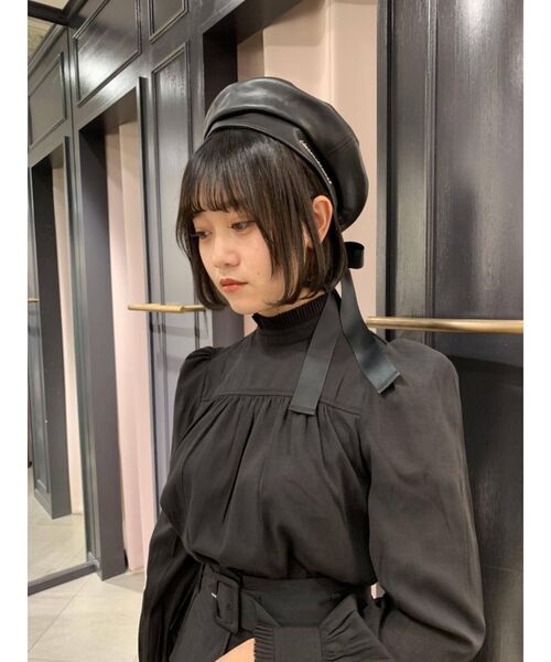 EATME（イートミー）の「エンブロイダリーBACKリボンベレー帽（ハンチング/ベレー帽・レディース・アイボリー/ブラック・FREE）」の11枚目の写真