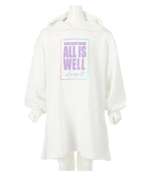 ANAP kids(アナップキッズ)の「ミニ裏毛フレアワンピース(ワンピース・キッズ・ラベンダー/オフホワイト/サックスブルー・110cm/120cm/130cm)」の11枚目の写真
