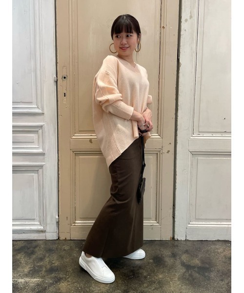 BEARDSLEY（ビアズリー）の「Vネックニット（ニット/セーター・レディース・ピンク/グリーン・FREE）」の19枚目の写真