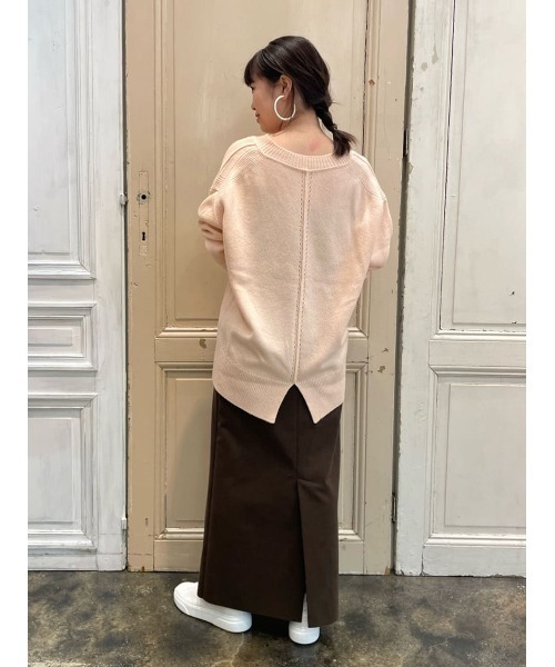 BEARDSLEY（ビアズリー）の「Vネックニット（ニット/セーター・レディース・ピンク/グリーン・FREE）」の20枚目の写真