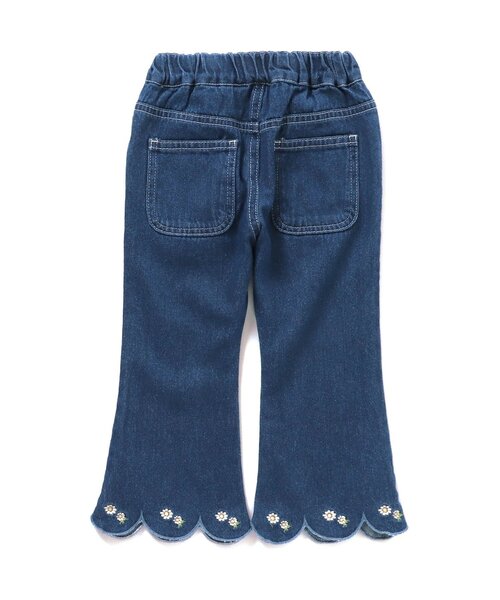apres les cours（アプレレクール）の「WEB限定 裾刺繍スカラップデニムパンツ（デニムパンツ・キッズ・ネイビー/ブルー・90/100/110/120/130/140）」の14枚目の写真