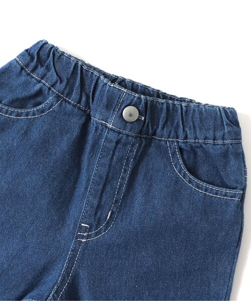 apres les cours（アプレレクール）の「WEB限定 裾刺繍スカラップデニムパンツ（デニムパンツ・キッズ・ネイビー/ブルー・90/100/110/120/130/140）」の16枚目の写真