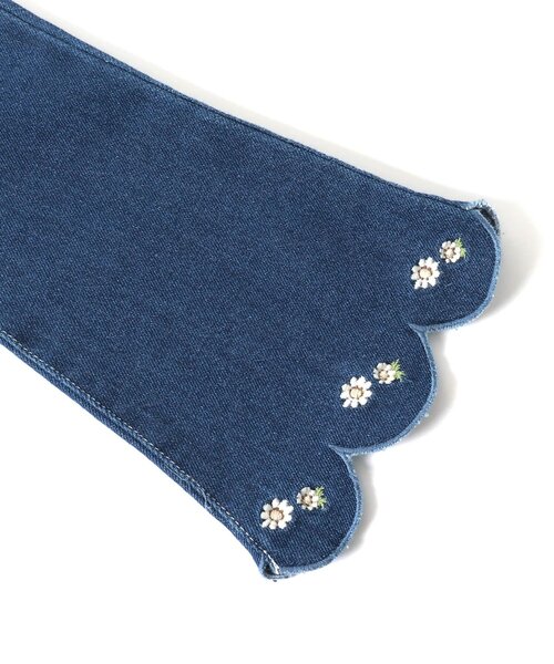 apres les cours（アプレレクール）の「WEB限定 裾刺繍スカラップデニムパンツ（デニムパンツ・キッズ・ネイビー/ブルー・90/100/110/120/130/140）」の20枚目の写真