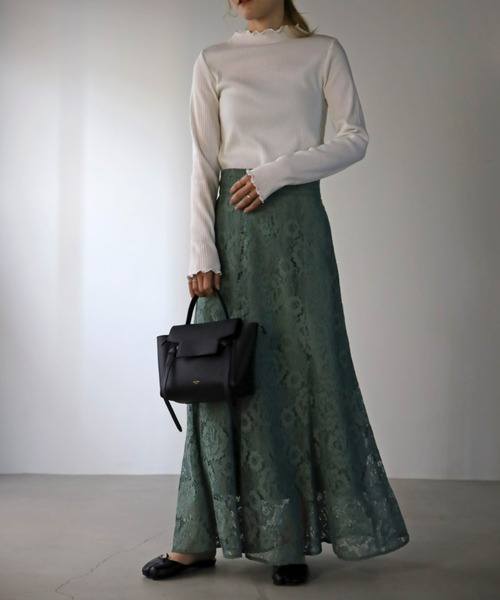 UNFIELD（アンフィールド）の「【UNFIELD】 レースマーメイドスカート（スカート・レディース・ベージュ/グリーン・FREE）」の21枚目の写真