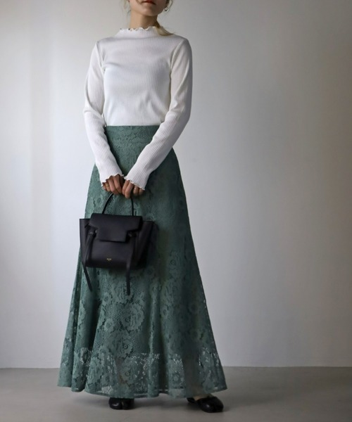 UNFIELD（アンフィールド）の「【UNFIELD】 レースマーメイドスカート（スカート・レディース・ベージュ/グリーン・FREE）」の8枚目の写真