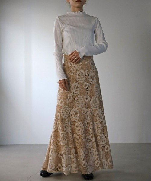 UNFIELD（アンフィールド）の「【UNFIELD】 レースマーメイドスカート（スカート・レディース・ベージュ/グリーン・FREE）」の11枚目の写真